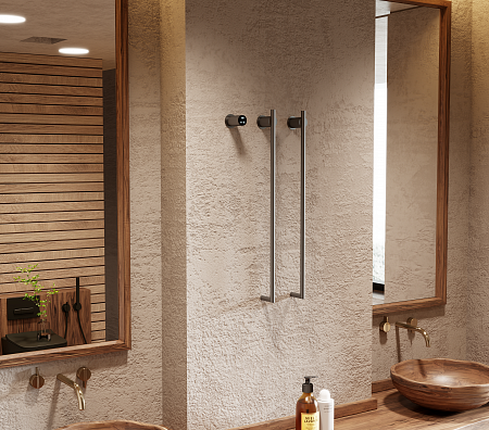 Рондо П2 350х760 электро Полотенцесушитель TERMINUS Оружейная сталь  - фото 6