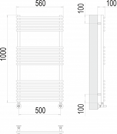 Ватра П18 500х1000 Полотенцесушитель  TERMINUS Ростов-на-Дону - фото 3