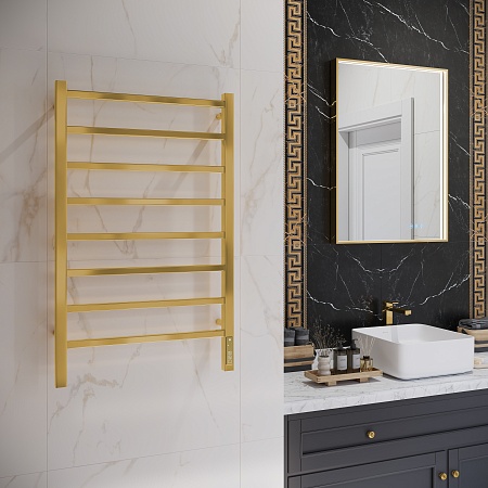 Ватикан П8 500х850 Электро Полотенцесушитель TERMINUS Брашированное золото  - фото 3