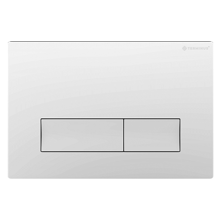 Клавиша смыва для инсталляции Terminus Classic кнопка прямоугольник цвет белый  - фото 1