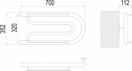 Фокстрот БШ 320х700 Полотенцесушитель  TERMINUS  - фото 3